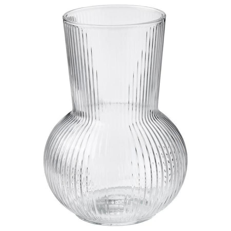 BEAM TRADING Vase, clear glass, 17 cm (6 ¾ ")
