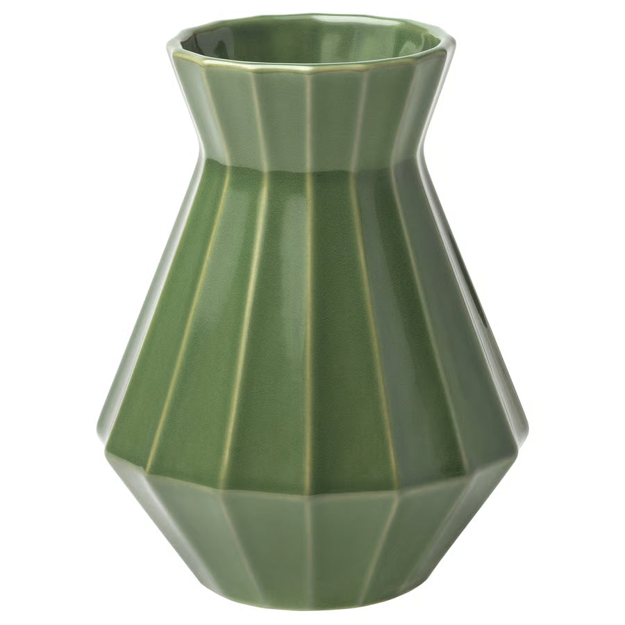 BEAM TRADING Vase, green, 19 cm (7 ½ ")