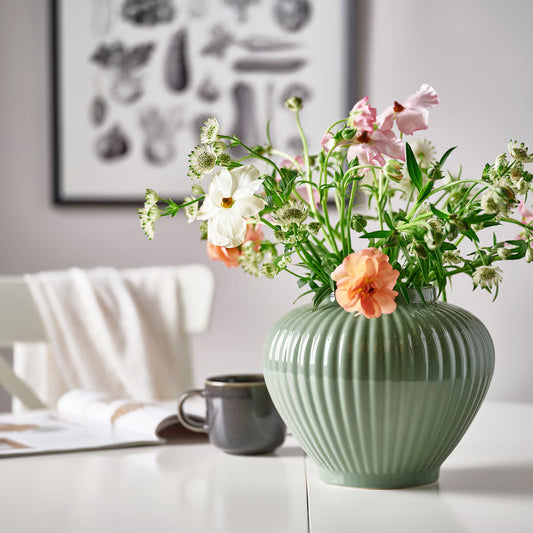 BEAM TRADING Vase, gray-green, 20 cm (7 ¾ ")