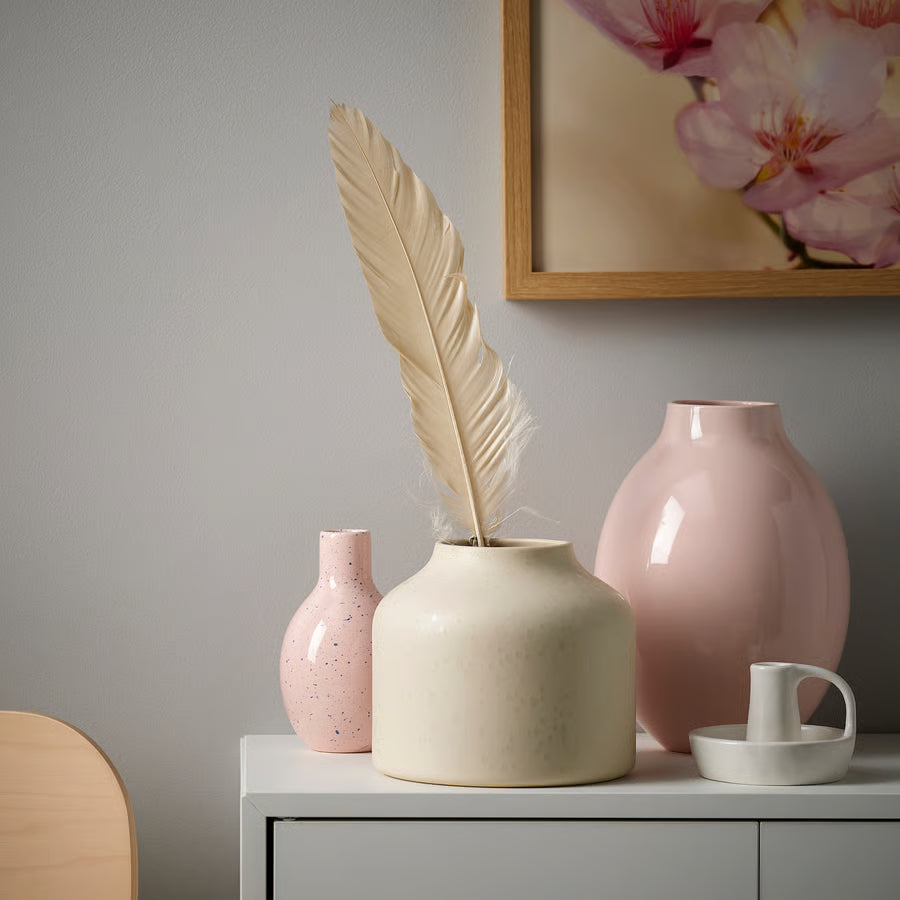 BEAM TRADING Vase, beige, 16 cm (6 ¼ ")