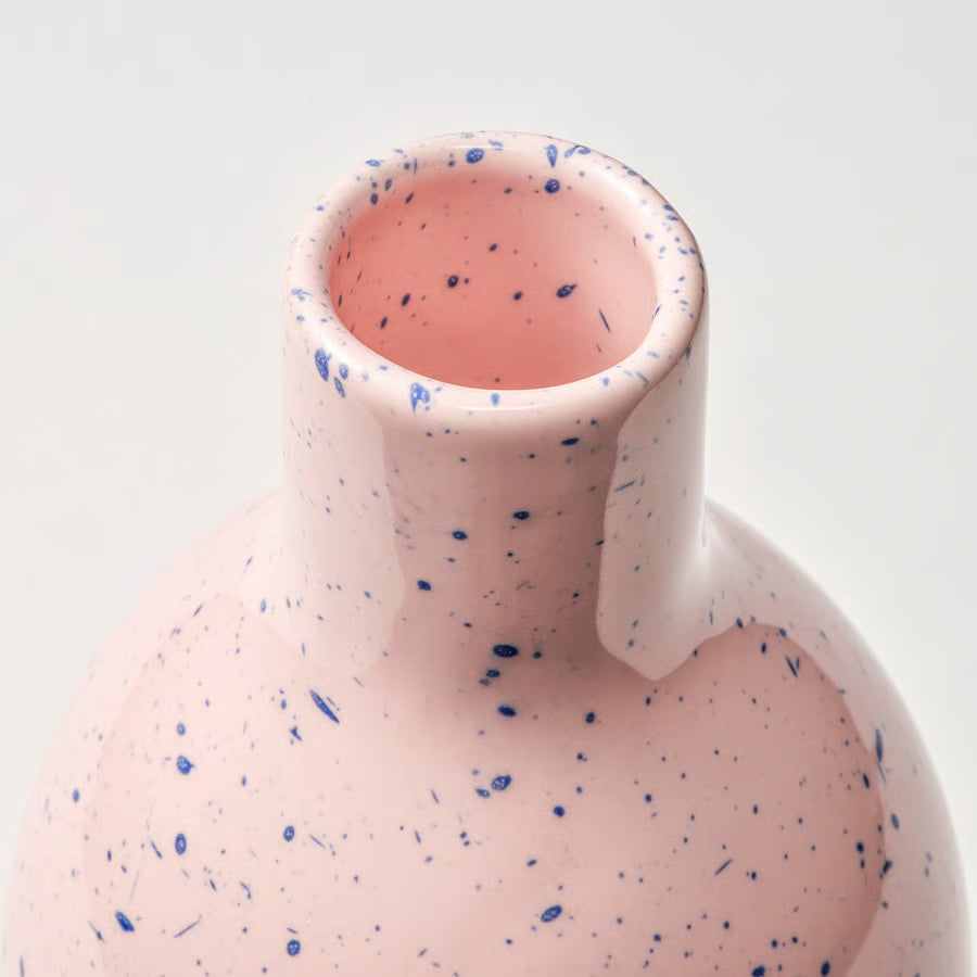 BEAM TRADING Vase, pale pink/blue, 16 cm (6 ¼ ")