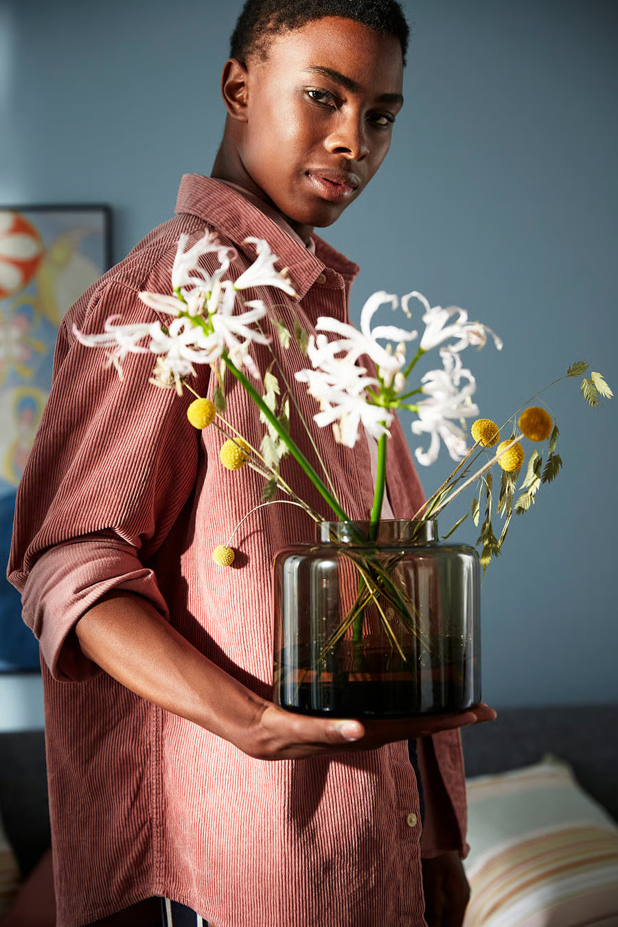 BEAM TRADING Vase, green-brown, 16 cm (6 ¼ ")