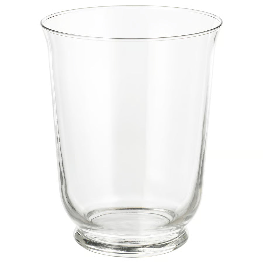 BEAM TRADING Vase/candle holder, clear glass, 18 cm (7 ")