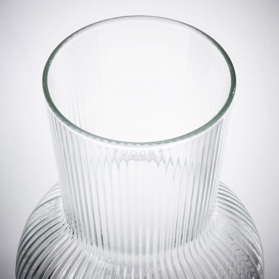 BEAM TRADING Vase, clear glass, 17 cm (6 ¾ ")