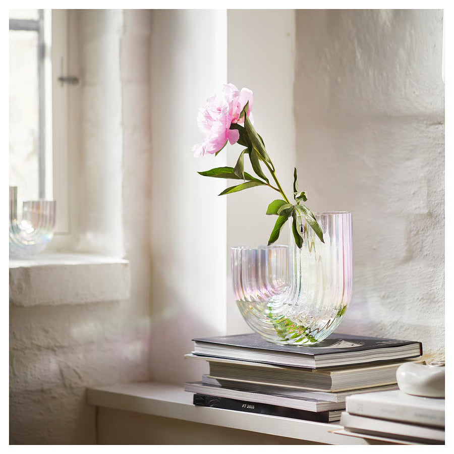 BEAM TRADING Vase, mother-of-pearl color, 12 cm (4 ¾ ")