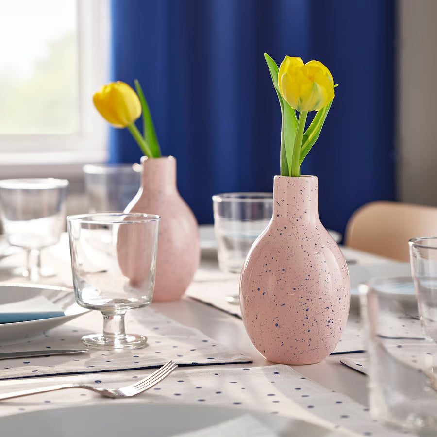 BEAM TRADING Vase, pale pink/blue, 16 cm (6 ¼ ")