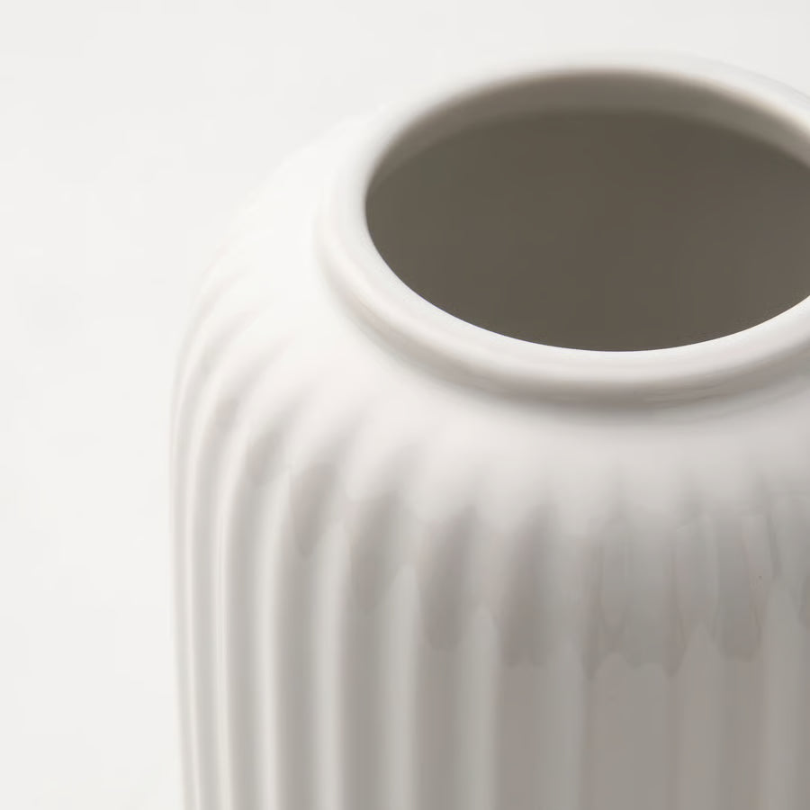 BEAM TRADING Vase, white, 12 cm (4 ¾ ")