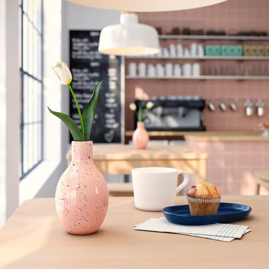 BEAM TRADING Vase, pale pink/blue, 16 cm (6 ¼ ")